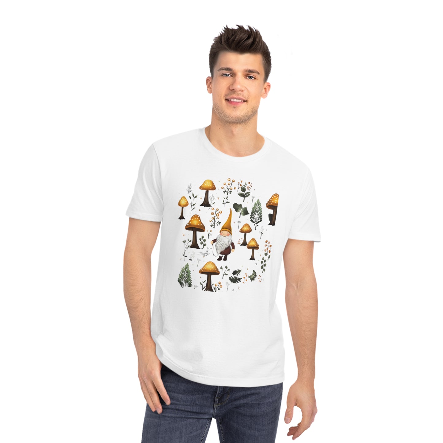 Gnome in the Dark Forest Organic Unisex T-Shirt