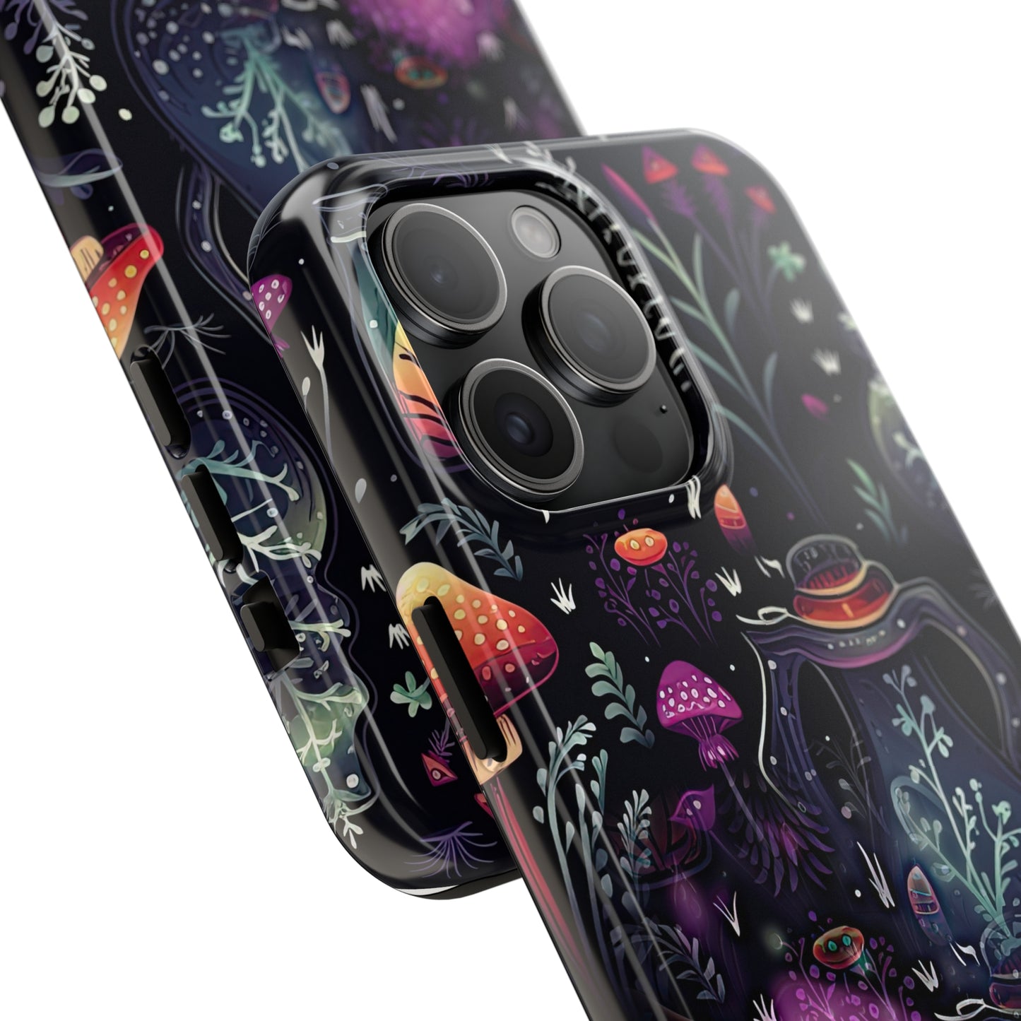 Fungi Mushroom Tough iPhone case | Witchy Dark Forest Aesthetic | Purple Foliage