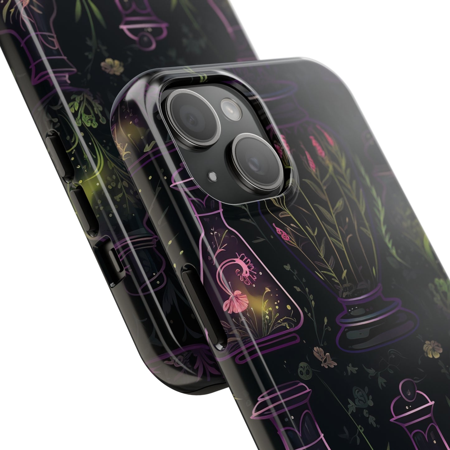 Dark Forest Skull Tough iPhone Cases | Spooky and Eerie Tincture / Potion Design | Durable and Protective Phone Case | Impact-Resistant