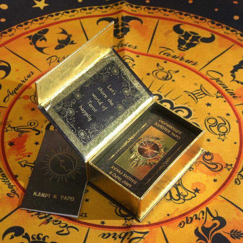 Black-Gold Foil Rider-Waite-Smith Tarot Card Deck & Box