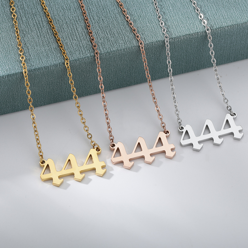 Angel Numbers Necklace | 111, 555, 777 | Gold, Silver, Rose Gold Jewelry