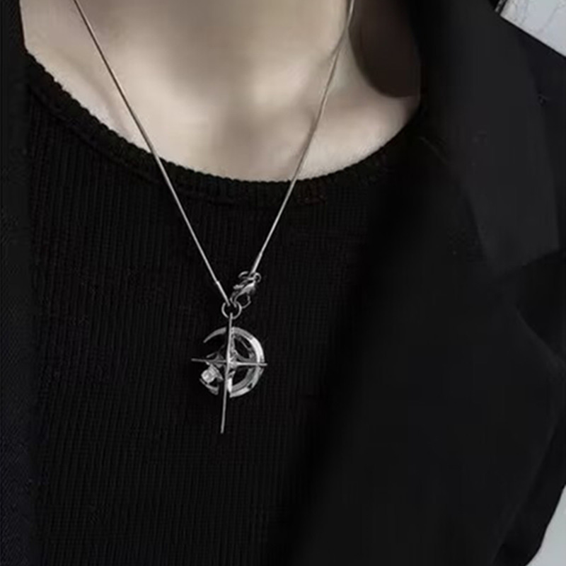 Moon - Star Aesthetic Necklace | Celestial Style Jewelry | Whimsigoth