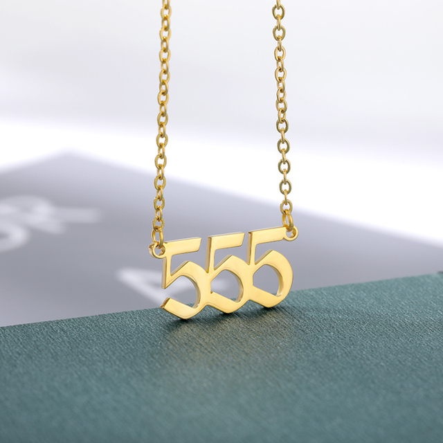 Angel Numbers Necklace | 111, 555, 777 | Gold, Silver, Rose Gold Jewelry