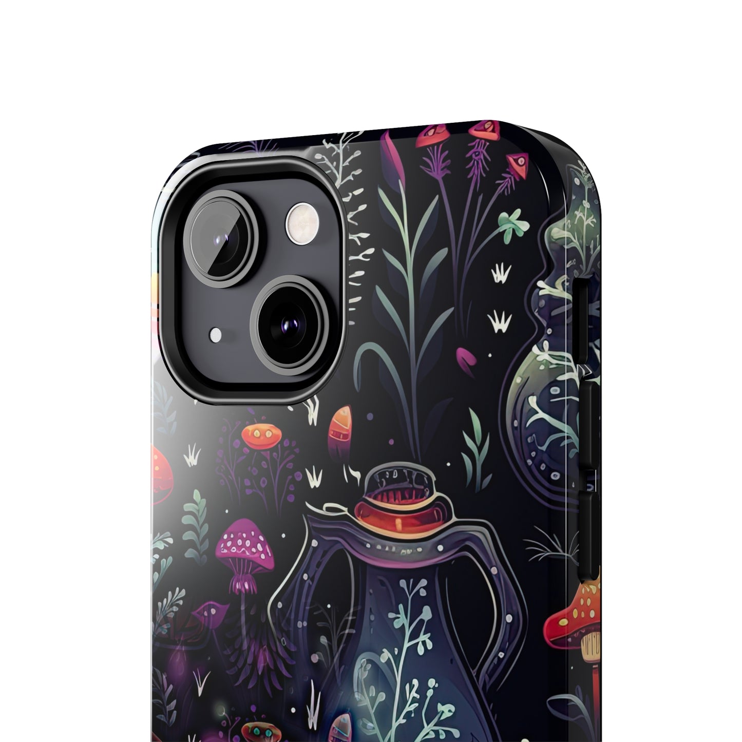 Fungi Mushroom Tough iPhone case | Witchy Dark Forest Aesthetic | Purple Foliage