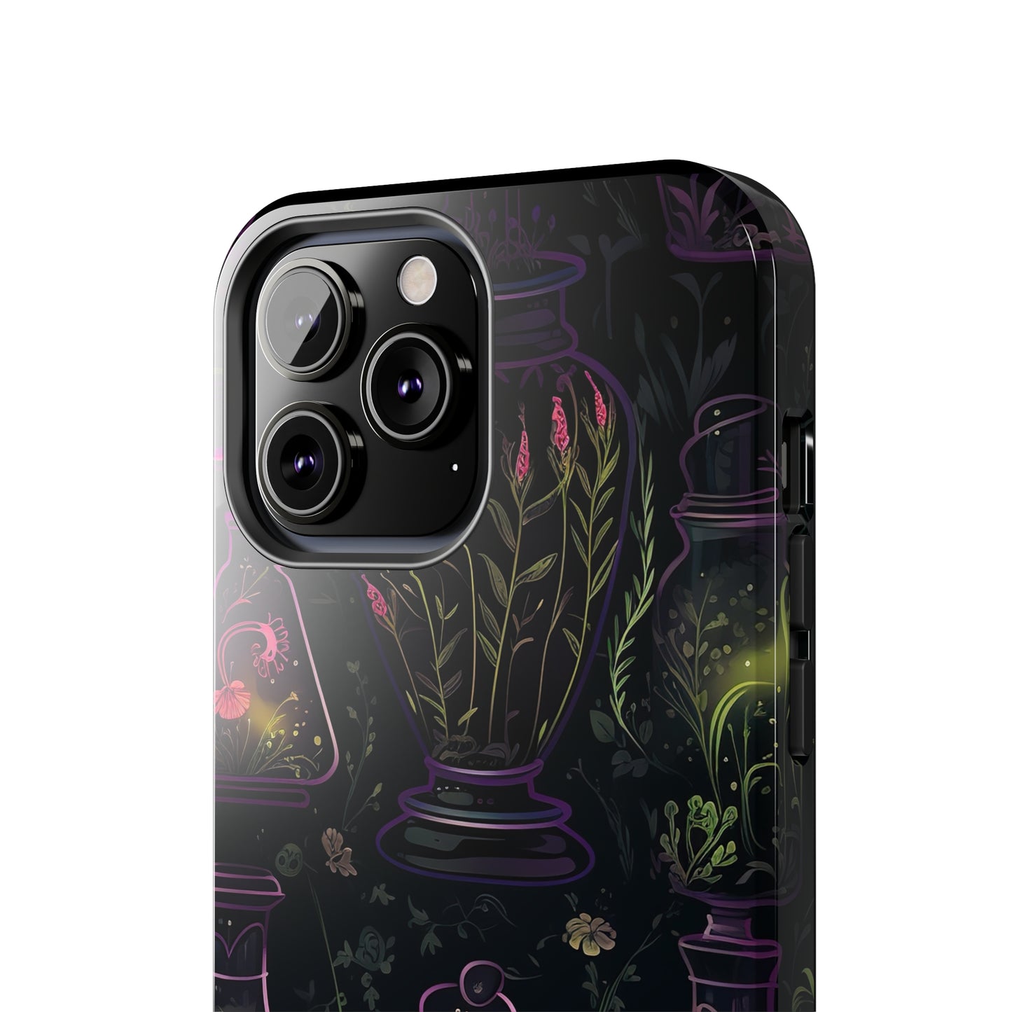 Dark Forest Skull Tough iPhone Cases | Spooky and Eerie Tincture / Potion Design | Durable and Protective Phone Case | Impact-Resistant