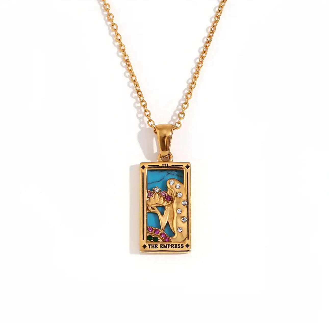 18k Gold Plated Dainty Tarot Card Necklace | Silver / Gold Jewelry