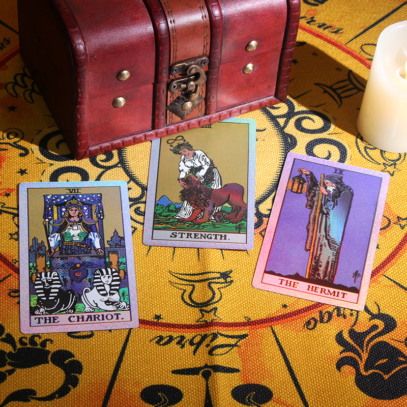Silver Foil Mandala Tarot Card Deck | Rider-Waite-Smith Premium Cards
