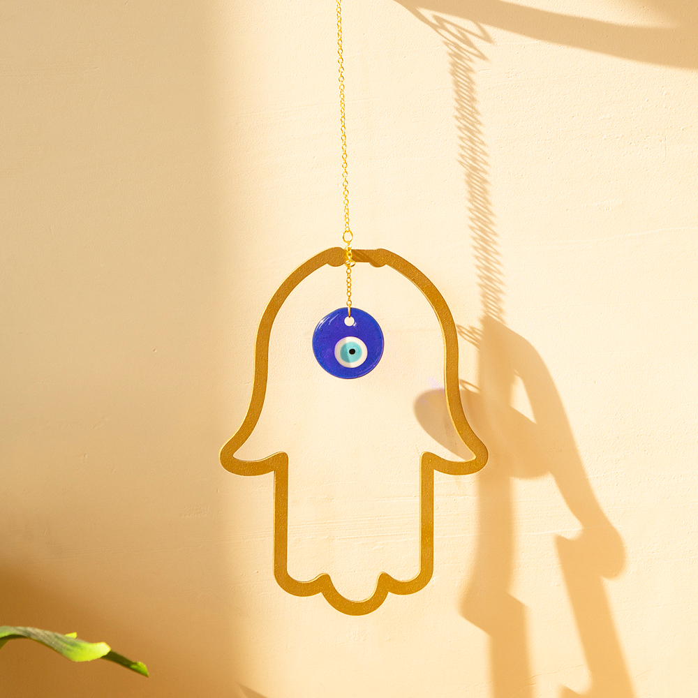 Wooden Evil Eye Hanging Ornament | Nazar Home Decor