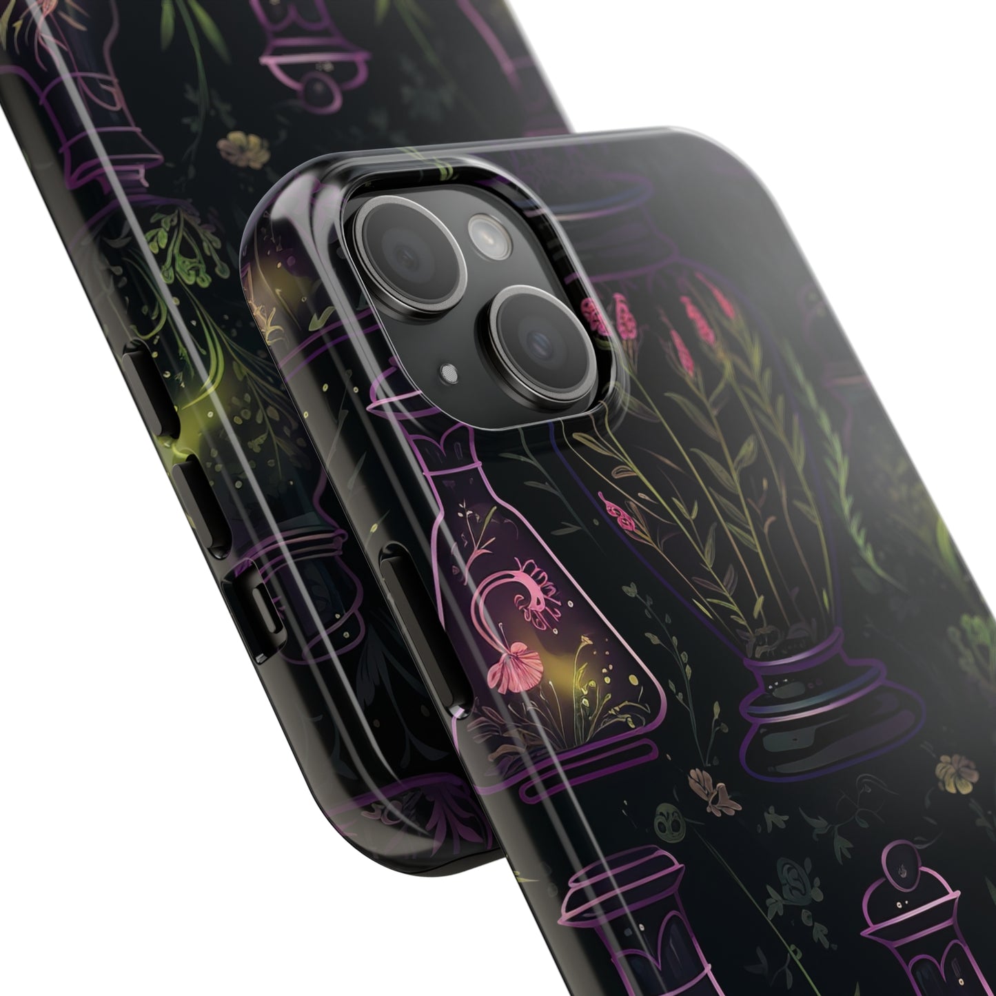 Dark Forest Skull Tough iPhone Cases | Spooky and Eerie Tincture / Potion Design | Durable and Protective Phone Case | Impact-Resistant