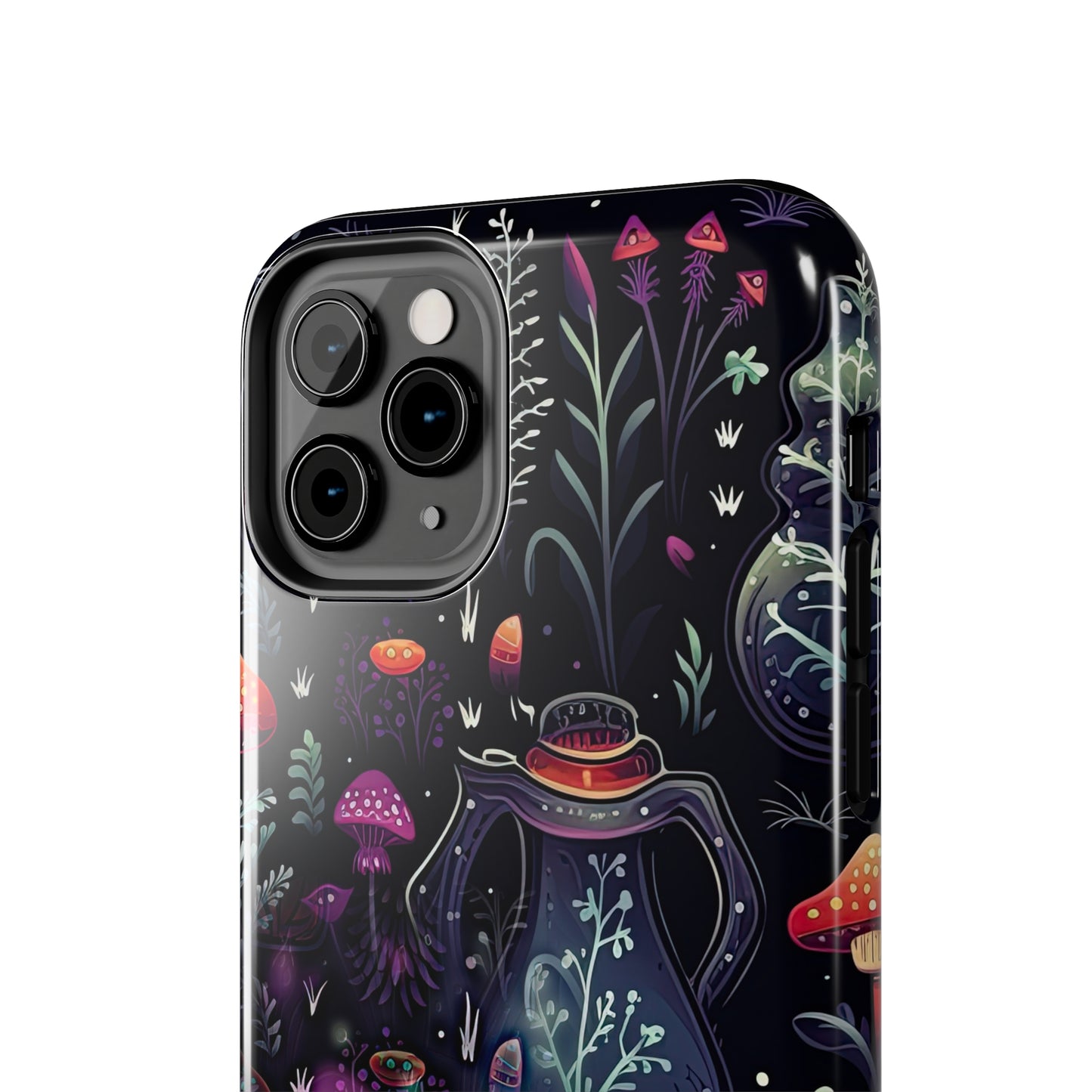 Fungi Mushroom Tough iPhone case | Witchy Dark Forest Aesthetic | Purple Foliage