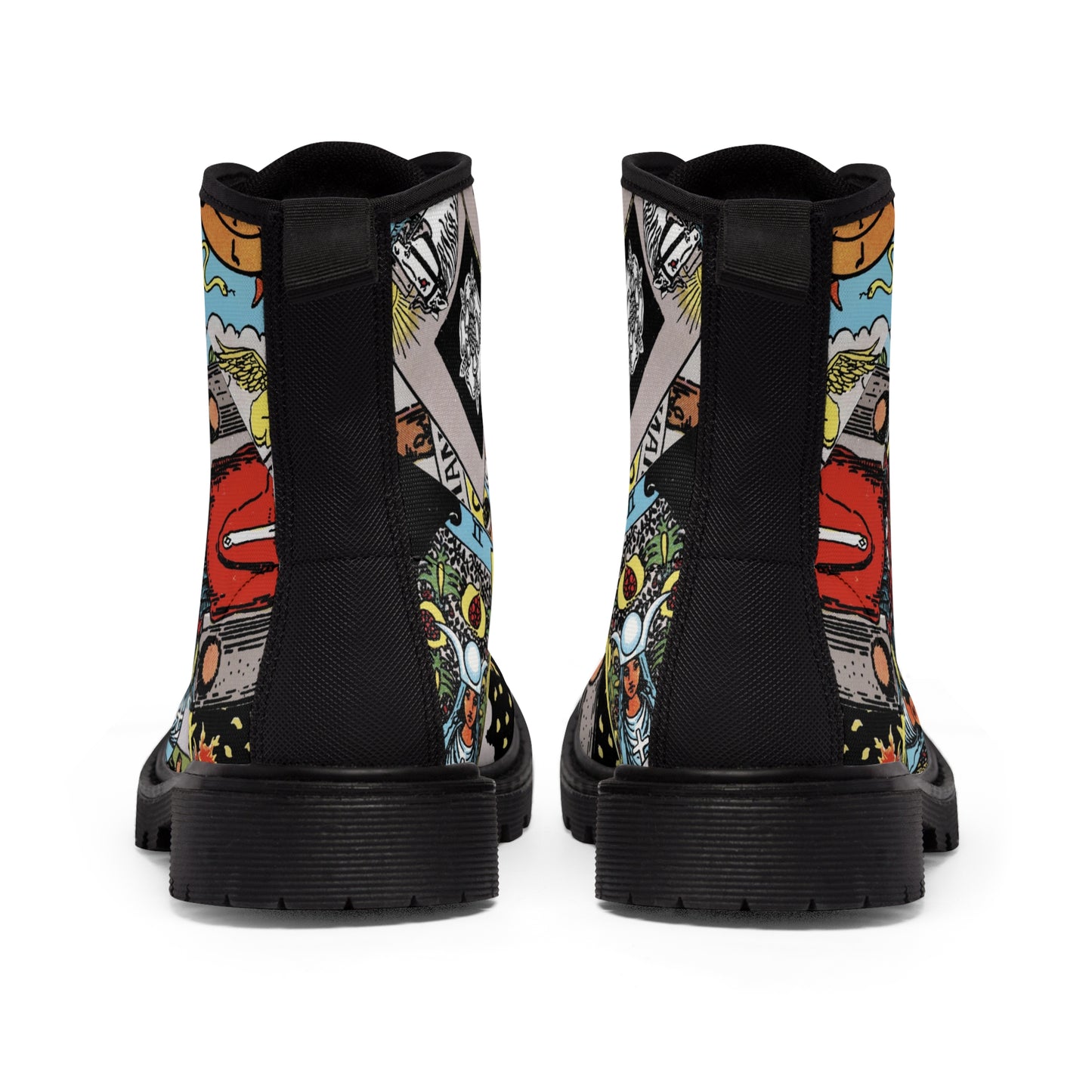 Tarot Card Women's Canvas Boots | Major Arcana, Classic Rider-Waite-Smith