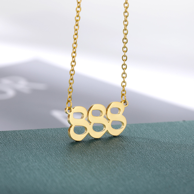 Angel Numbers Necklace | 111, 555, 777 | Gold, Silver, Rose Gold Jewelry
