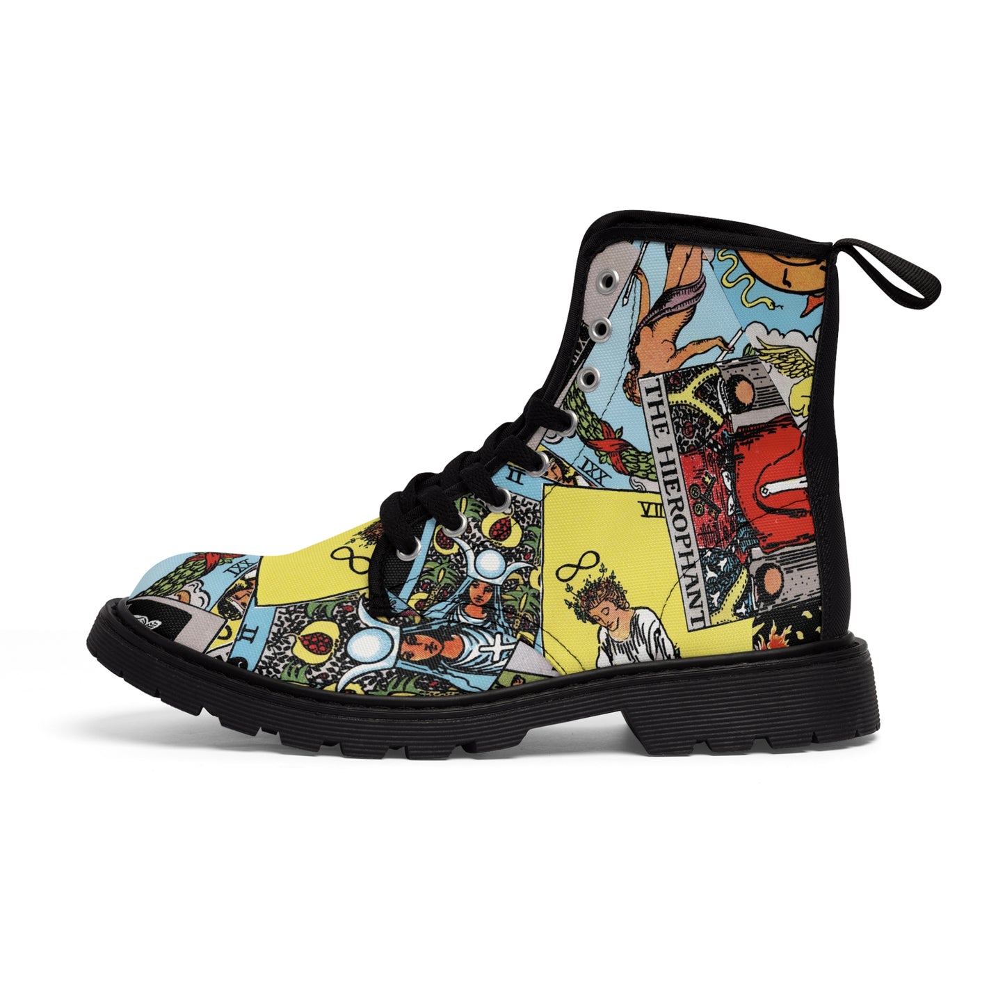 Tarot Card Women's Canvas Boots | Major Arcana, Classic Rider-Waite-Smith