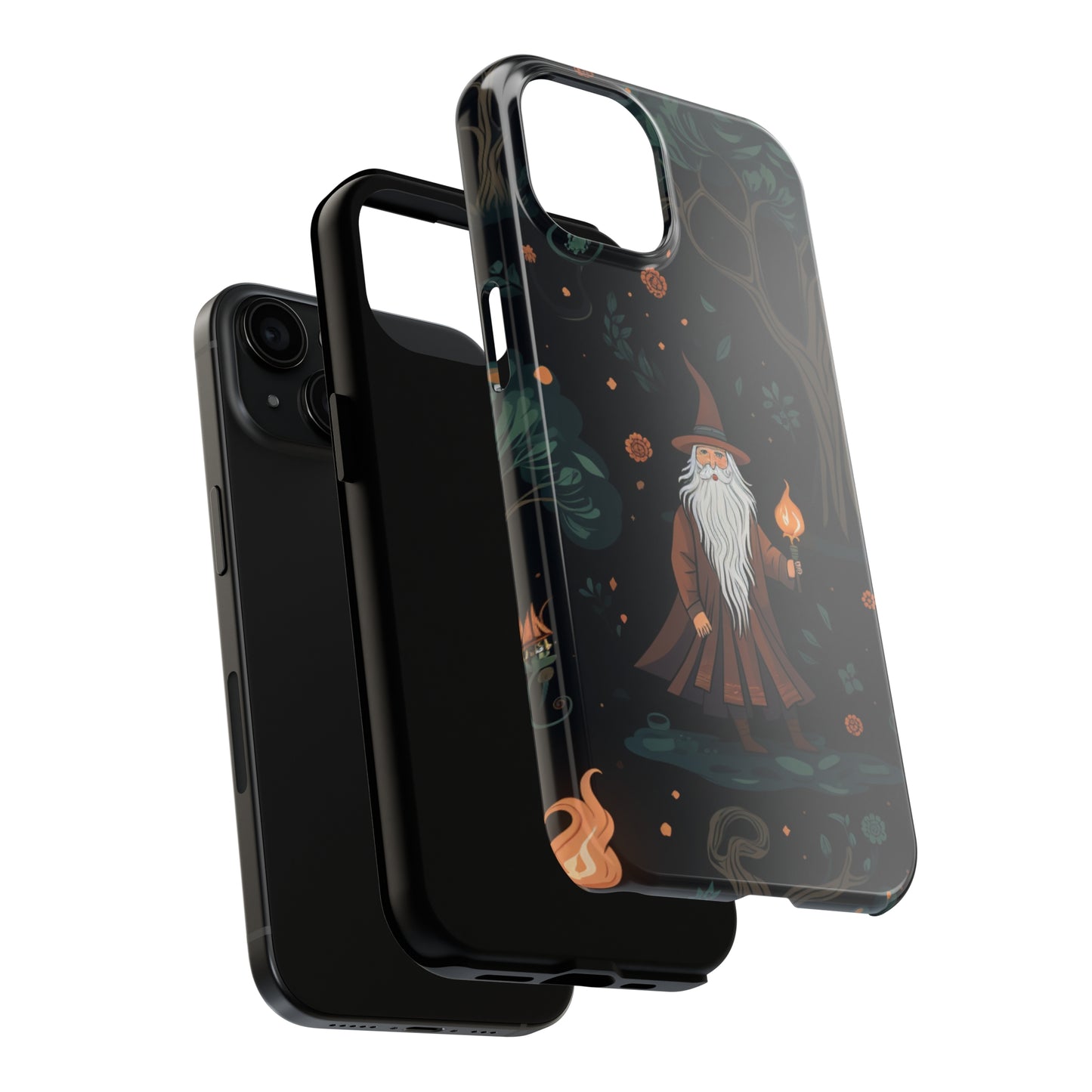 Wizard in the Dark Forest Tough iPhone Cases | Impact-Resistance, Anti-Shock Phone Case and Accessory | Premium Spiritual Design