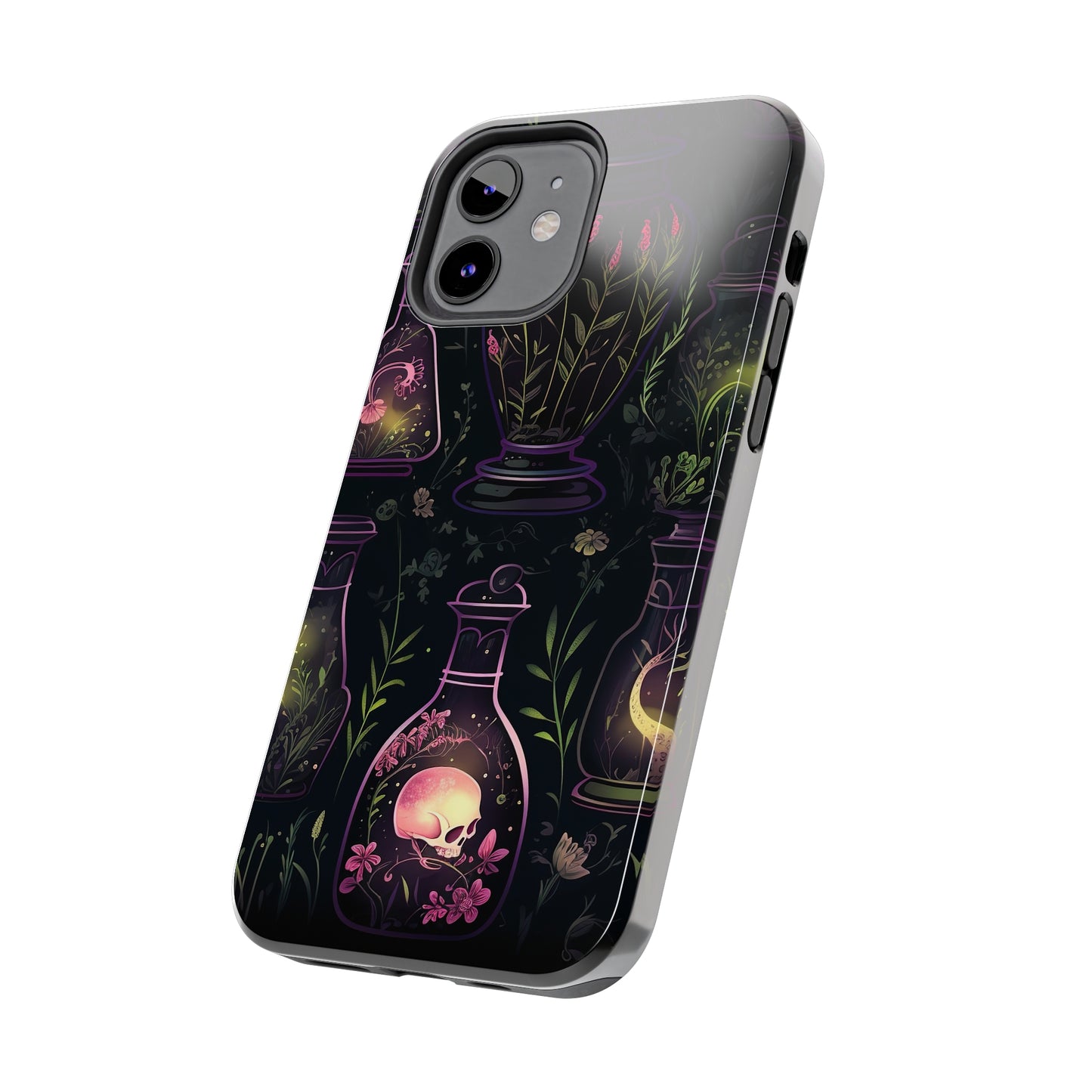 Dark Forest Skull Tough iPhone Cases | Spooky and Eerie Tincture / Potion Design | Durable and Protective Phone Case | Impact-Resistant