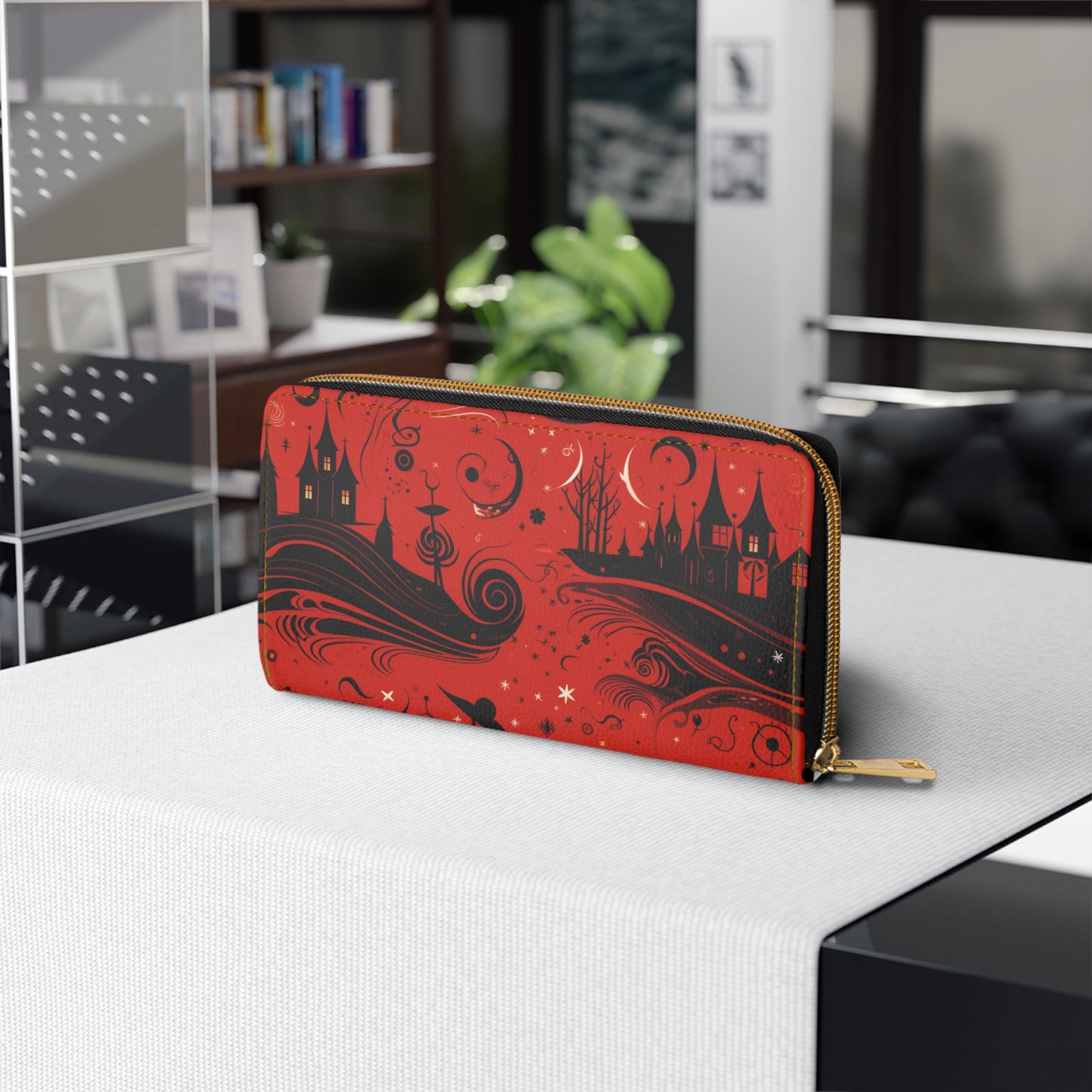 Mystery Witch Zipper Wallet | Red Witchy Themed Premium Design