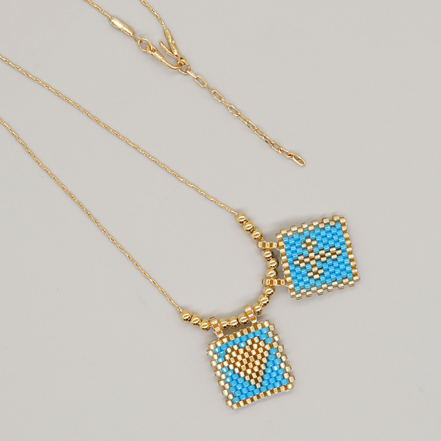 Handmade Beaded Evil Eye Necklace | Stylish Hamsa Spiritual Jewelry