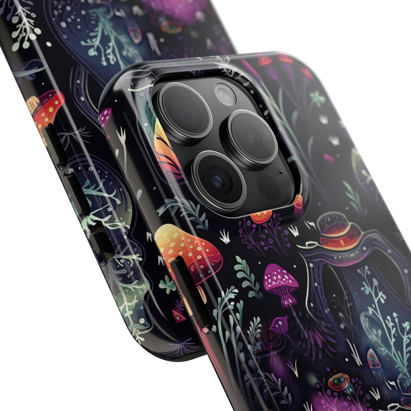 Fungi Mushroom Tough iPhone case | Witchy Dark Forest Aesthetic | Purple Foliage