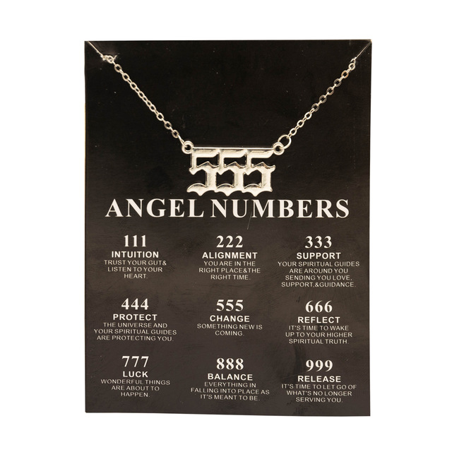 Gold / Silver Angel Numbers Necklace | 222, 333, 999 | Stainless Steel Jewelry