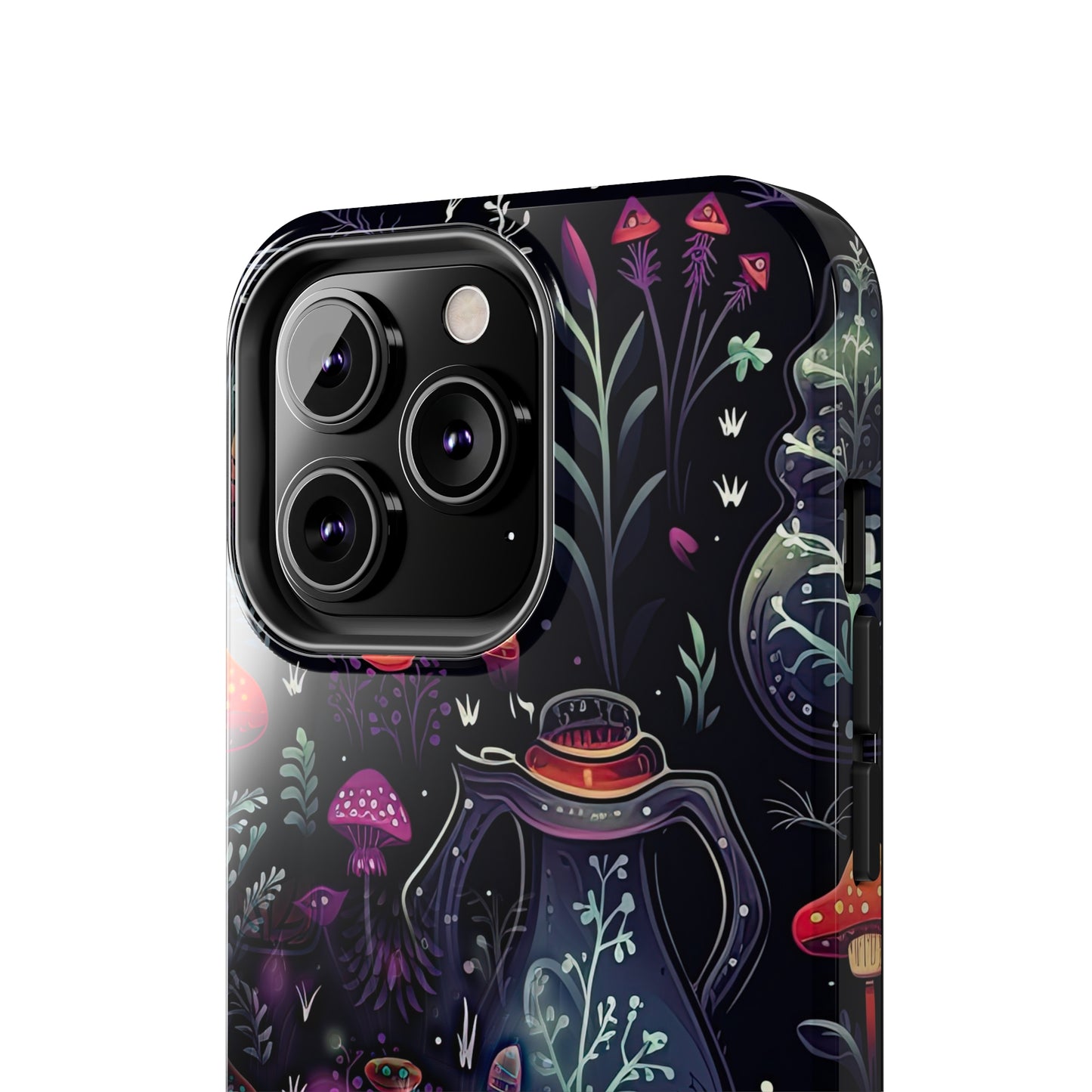 Fungi Mushroom Tough iPhone case | Witchy Dark Forest Aesthetic | Purple Foliage