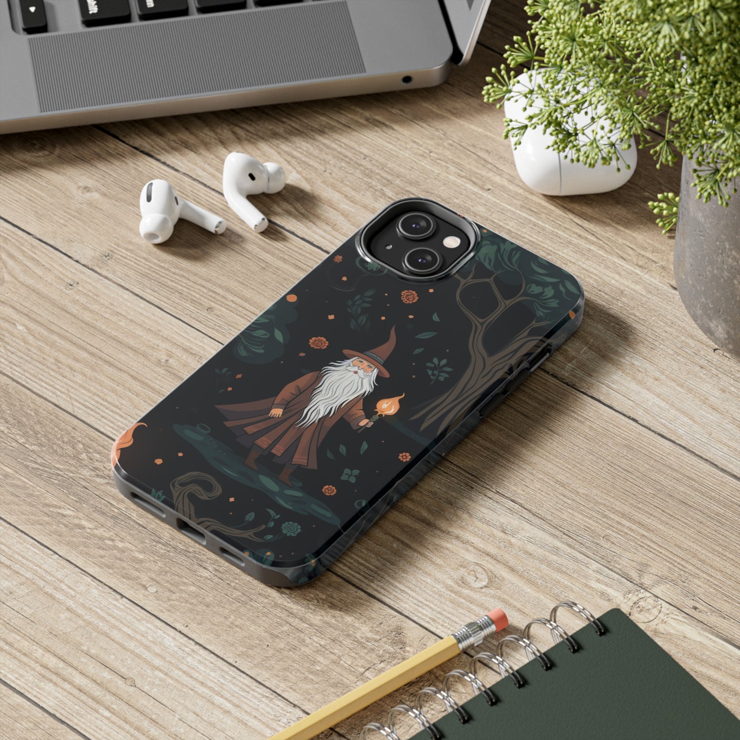 Wizard in the Dark Forest Tough iPhone Cases | Impact-Resistance, Anti-Shock Phone Case and Accessory | Premium Spiritual Design