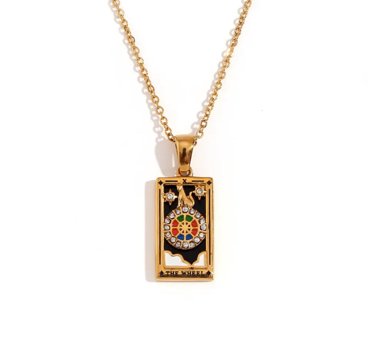18k Gold Plated Dainty Tarot Card Necklace | Silver / Gold Jewelry