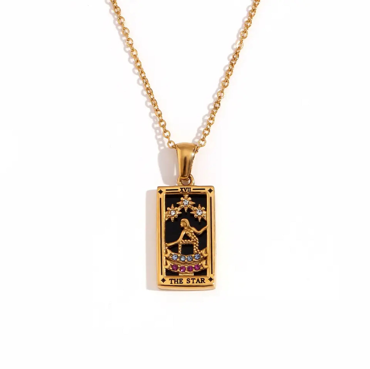 18k Gold Plated Dainty Tarot Card Necklace | Silver / Gold Jewelry
