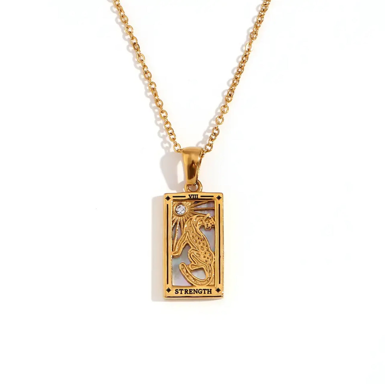 18k Gold Plated Dainty Tarot Card Necklace | Silver / Gold Jewelry