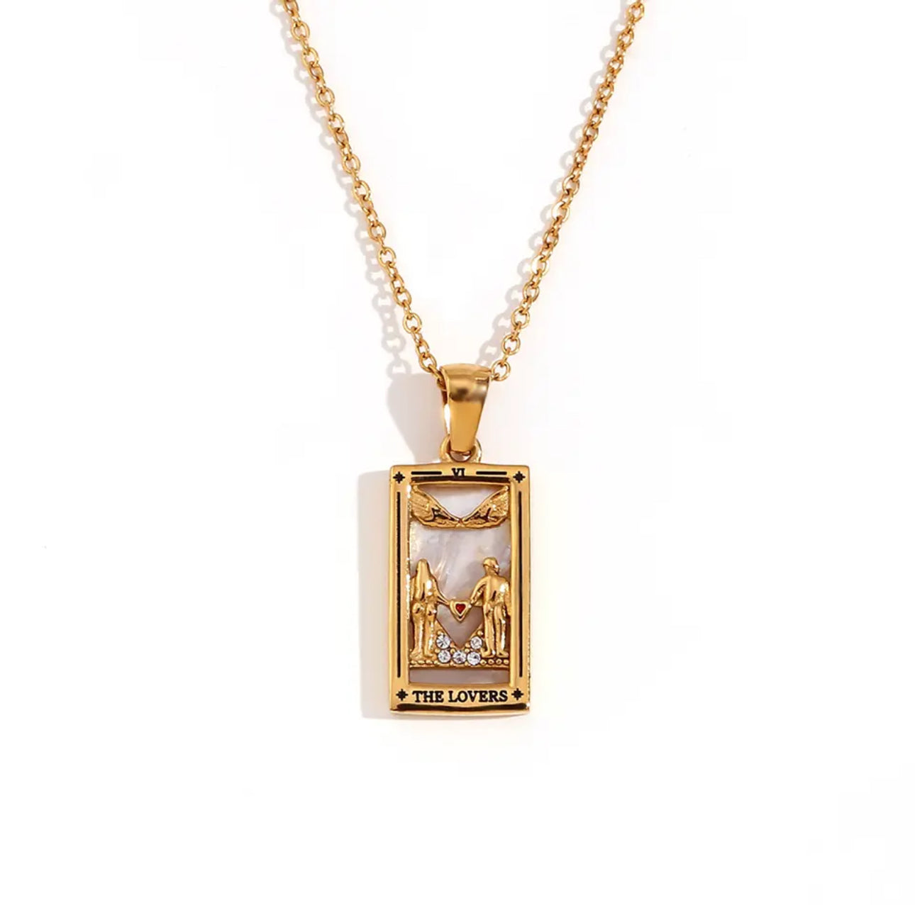 18k Gold Plated Dainty Tarot Card Necklace | Silver / Gold Jewelry