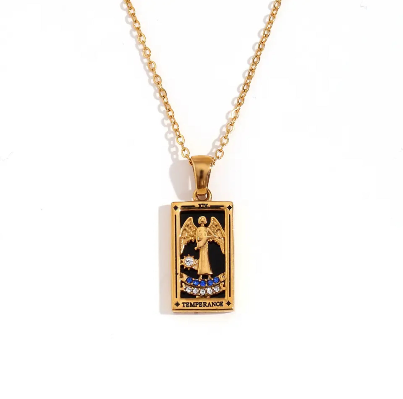 18k Gold Plated Dainty Tarot Card Necklace | Silver / Gold Jewelry