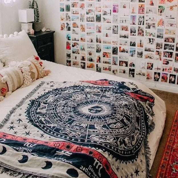 Zodiac Blanket - Tapestry - Rug | Astrology and Constellations Design | Home Decor