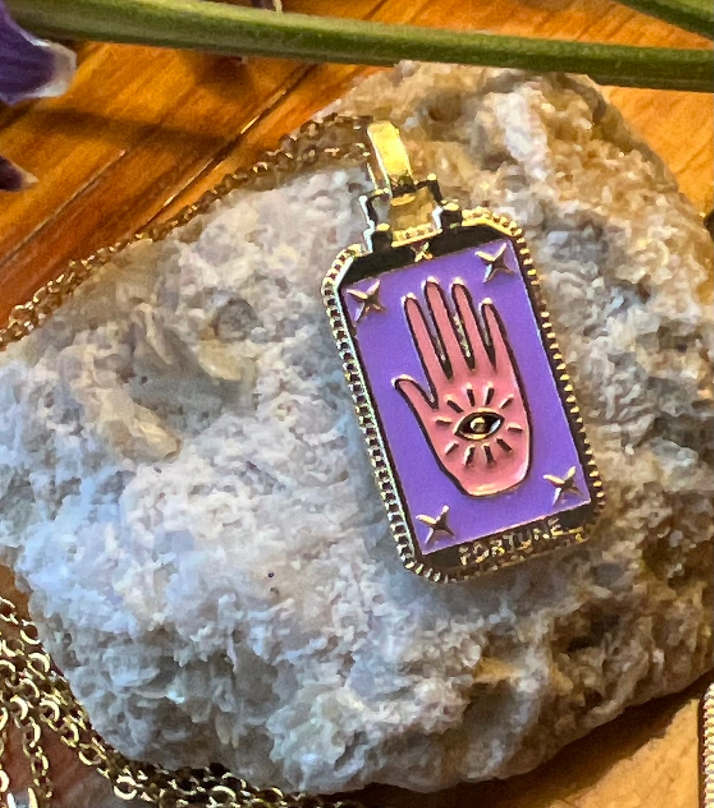 Handmade Gold Tarot Card Necklace and Pendant | Major Arcana Designs