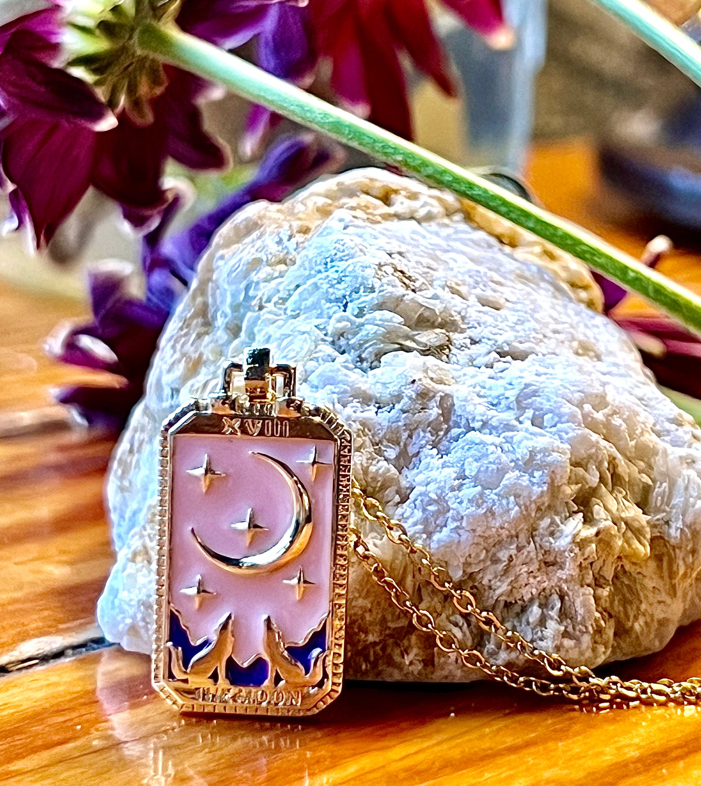 Handmade Gold Tarot Card Necklace and Pendant | Major Arcana Designs