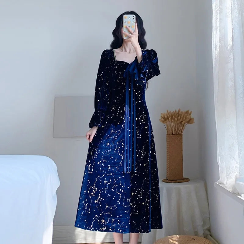 Elegant Celestial Dress | Stars, Constellations