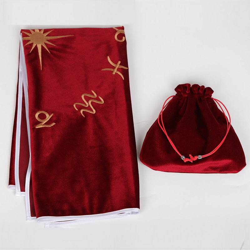 Astrology Velvet Tablecloth - Divination Mat | Tarot Reading, Altar Cloth