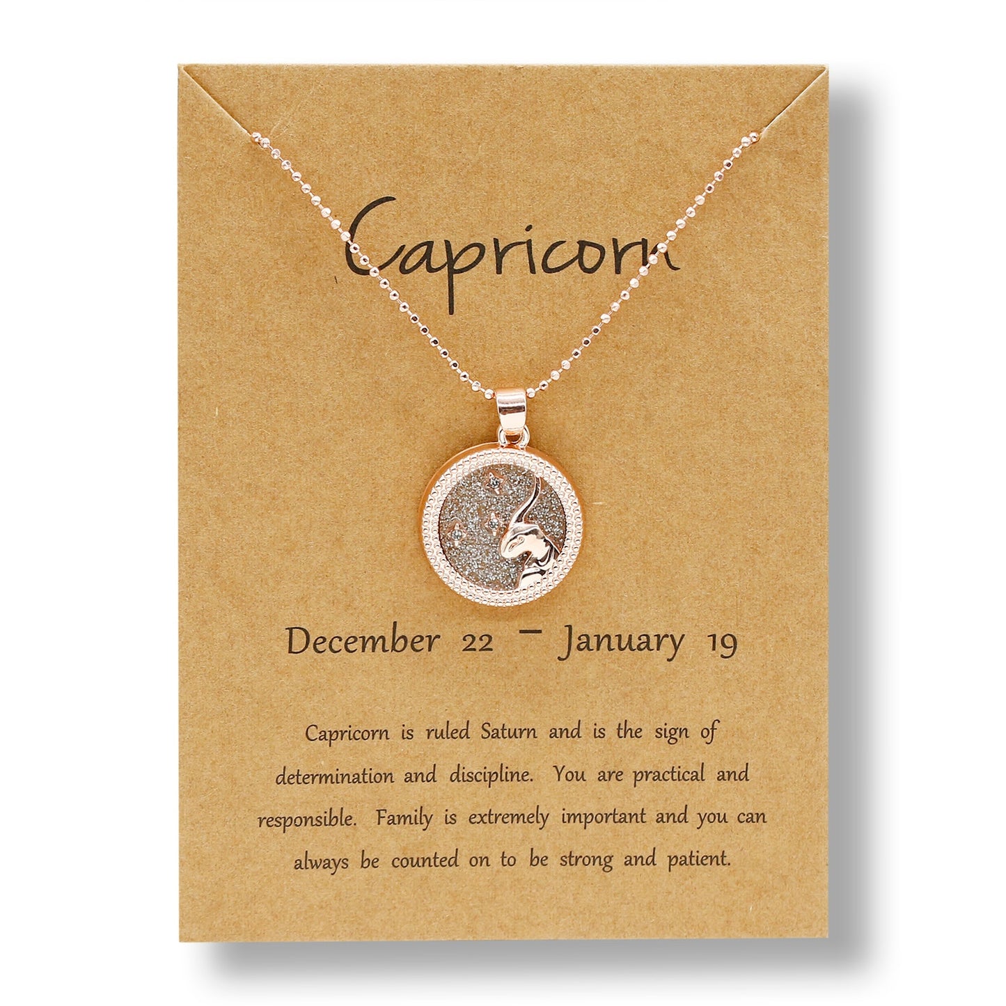 Celestial - Zodiac Round Necklace Pendant | Astrology, Horoscope Jewelry