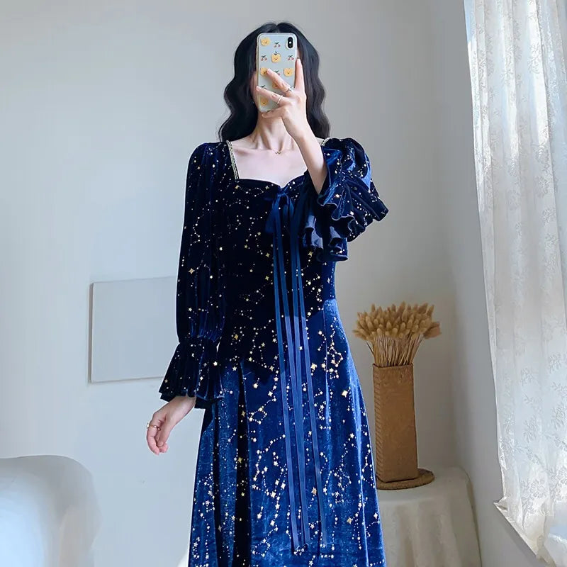 Elegant Celestial Dress | Stars, Constellations
