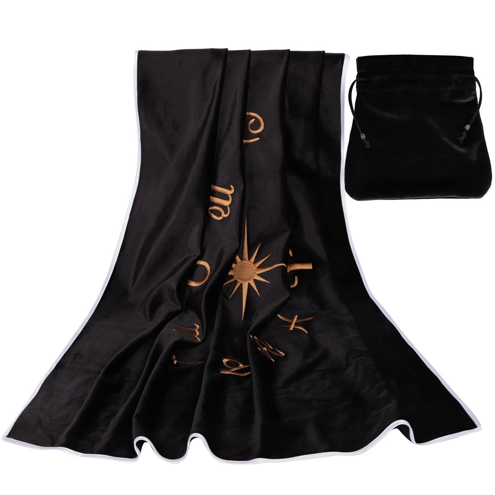 Astrology Velvet Tablecloth - Divination Mat | Tarot Reading, Altar Cloth