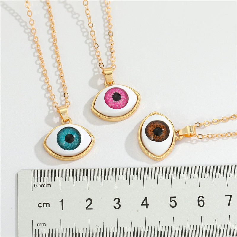 Unique Eye Pendant | Colorful Evil Eye Necklace