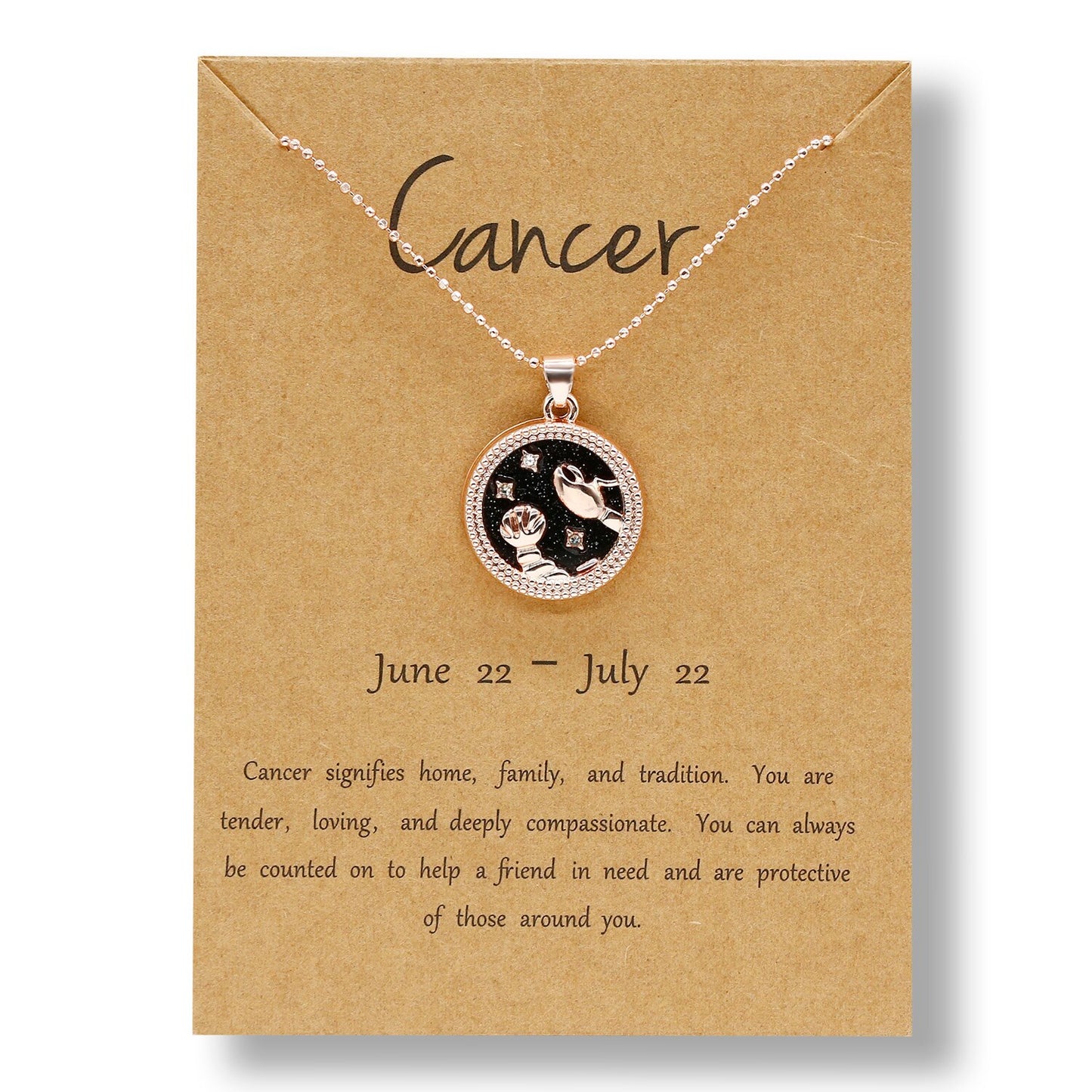 Celestial - Zodiac Round Necklace Pendant | Astrology, Horoscope Jewelry