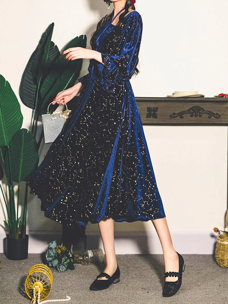 Elegant Celestial Dress | Stars, Constellations