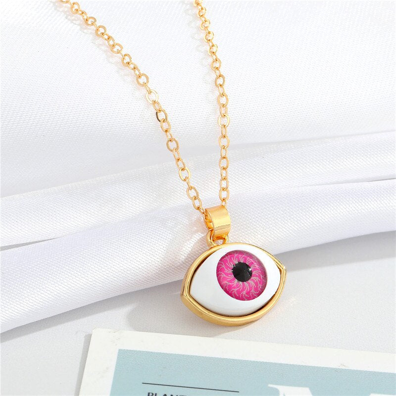 Unique Eye Pendant | Colorful Evil Eye Necklace