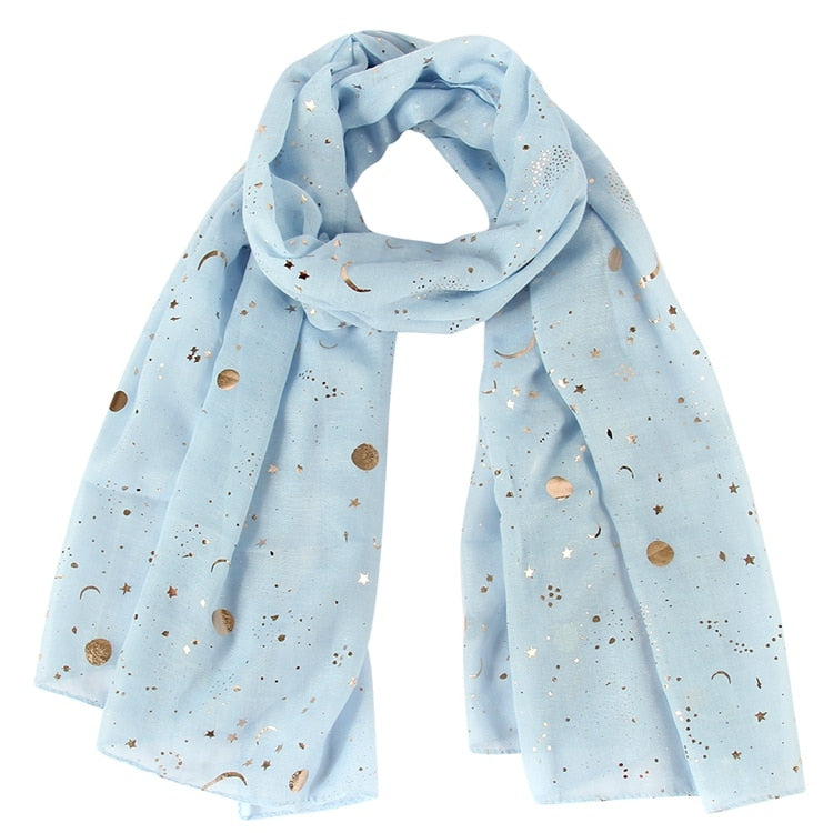 Celestial Gold Star - Moon Scarf | Cosmic, Astrology Fashion