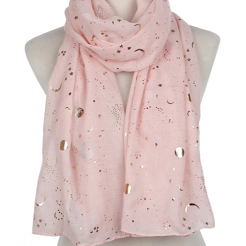 Celestial Gold Star - Moon Scarf | Cosmic, Astrology Fashion