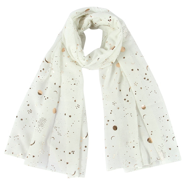 Celestial Gold Star - Moon Scarf | Cosmic, Astrology Fashion