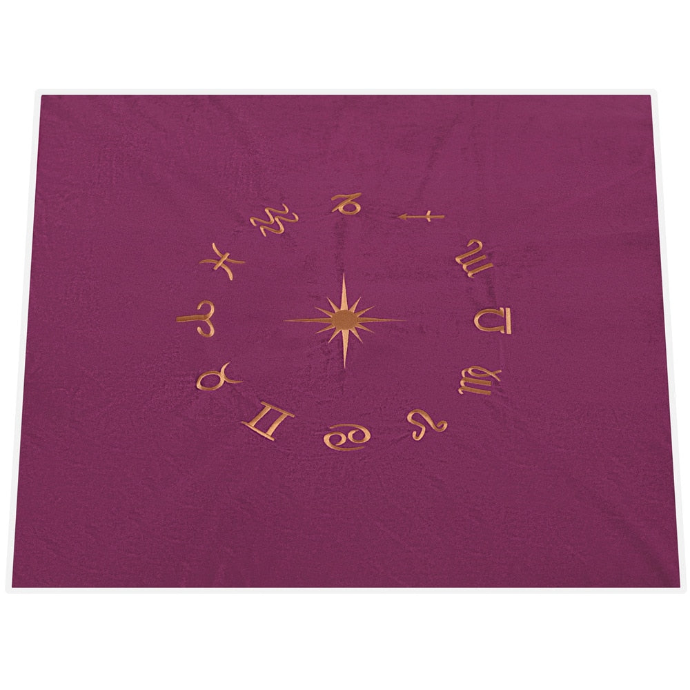 Astrology Velvet Tablecloth - Divination Mat | Tarot Reading, Altar Cloth