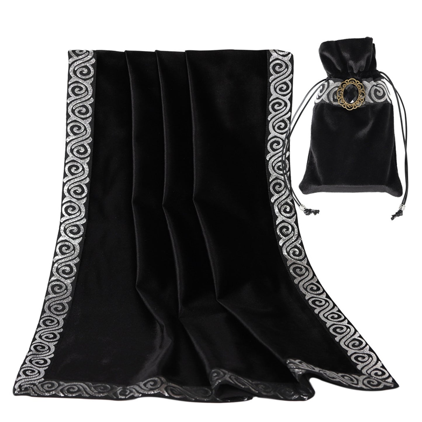 Velvet Tarot Card Divination Tablecloth - Altar Cloth Divination Mat and Matching Bag