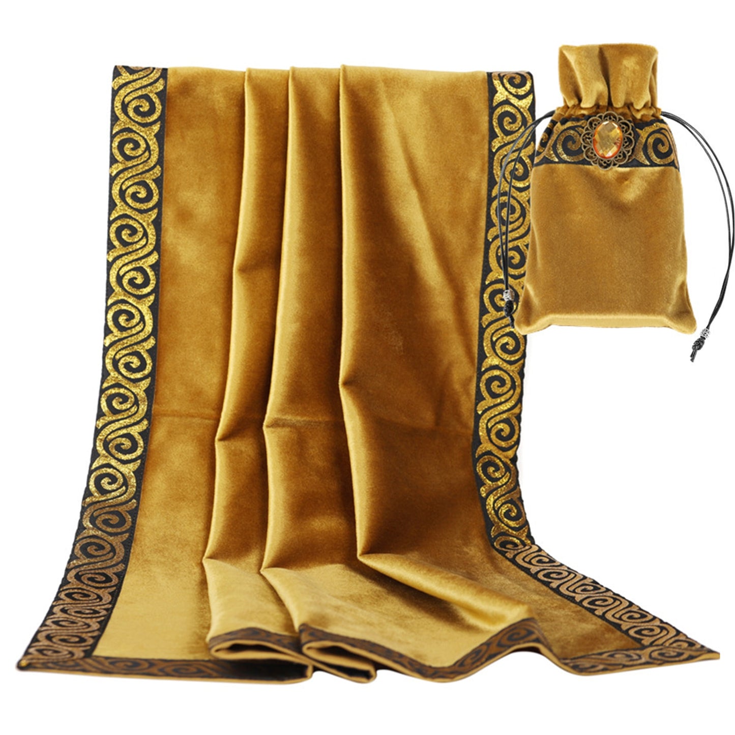 Velvet Tarot Card Divination Tablecloth - Altar Cloth Divination Mat and Matching Bag