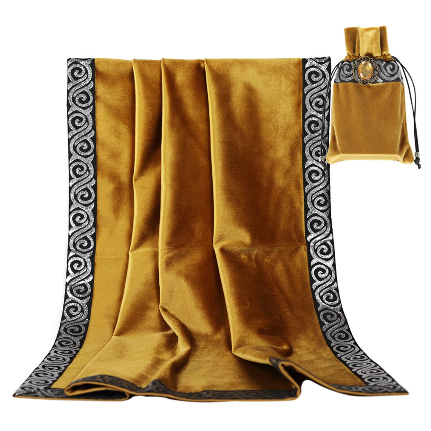 Velvet Tarot Card Divination Tablecloth - Altar Cloth Divination Mat and Matching Bag