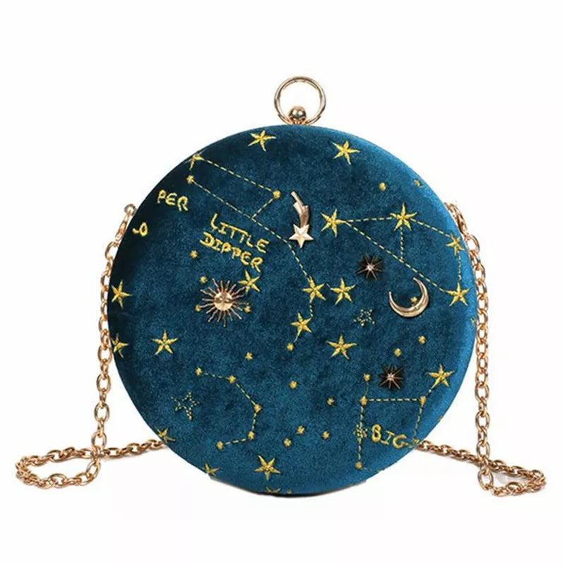 Starry Sky Suede Women's Shoulder Bag | Crossbody Messenger Bag